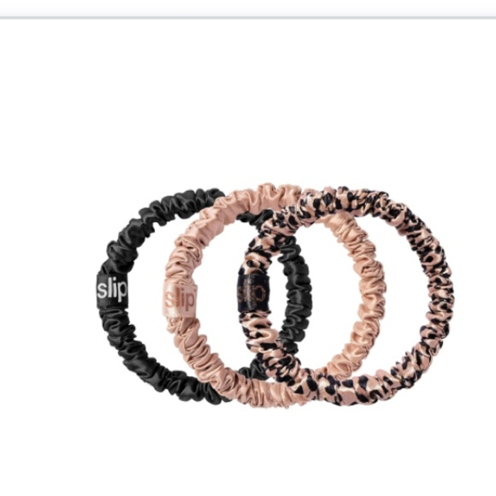 Slip Silk Hair Ties - Black, Pink, Leopard Print